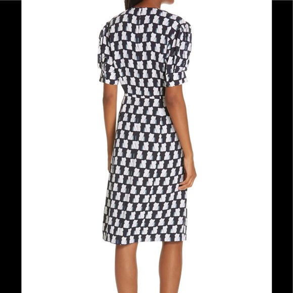 Lewis V-Neck Print Crepe Dress NEW NWT SZ 18 - Picture 2 of 5